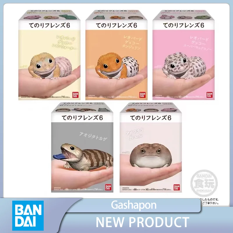 

BANDAI Palm Animals 6 Reptile Lizard Tadpole Toad Gashapon Anime Action Figures Collect Model Toys in Stock