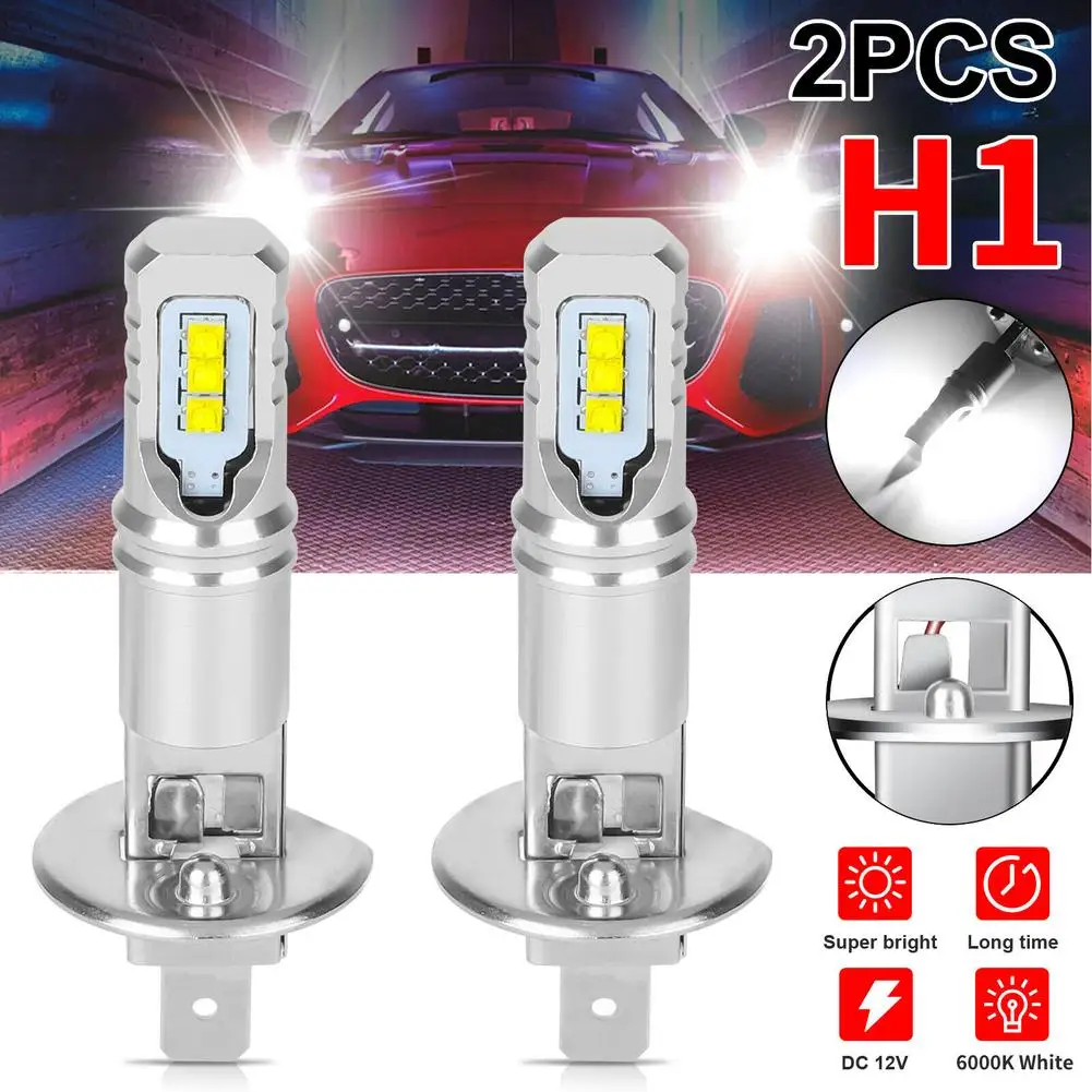 

2pcs H1 Car Led Headlight Bulbs Conversion Kit Fog Lamp DRL 160W 6000K 12000LM Super Bright Daytime Running Light