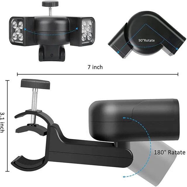 Hordozható Bbq Grill Lámpatest Led -Es Lámpák Zseblámpa Világító Lámpa Fogantyú -Tartó Kliptel Grillezéshez Kültéri Kiegészítő - Image 3