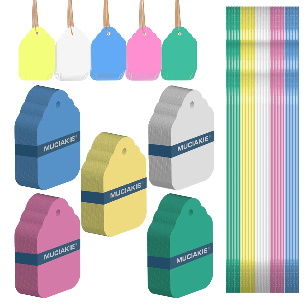 

25-100PCS Plant Hanging Tags Plastic Garden Signs Identification Stakes with String Waterproof Marker Flower Pot Reusable Tools