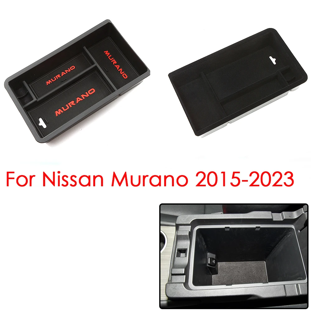 

For Nissan Murano 2015-2023 Car Accessories Armrest Storage Box Tray Center Console Container Storage Organizer Pallet