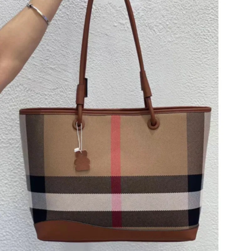 New Genuine Leather Canvas One Shoulder Bag Handheld Handbags for Women Casual High-quality Messenger Versatile Crossbody Luxury