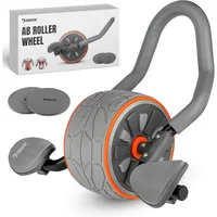 DMoose Fitness Ab Roller Wheel Elbow Support Knee Pads Abdominal Trainer Core Workout Perfect Abs Workout Equipment for Home