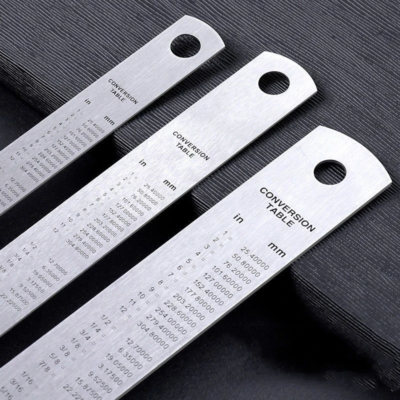 Premium Stainless Steel Measuring Ruler Set | Non-Deforming, Clear Markings | 10/20/30 CM Lengths