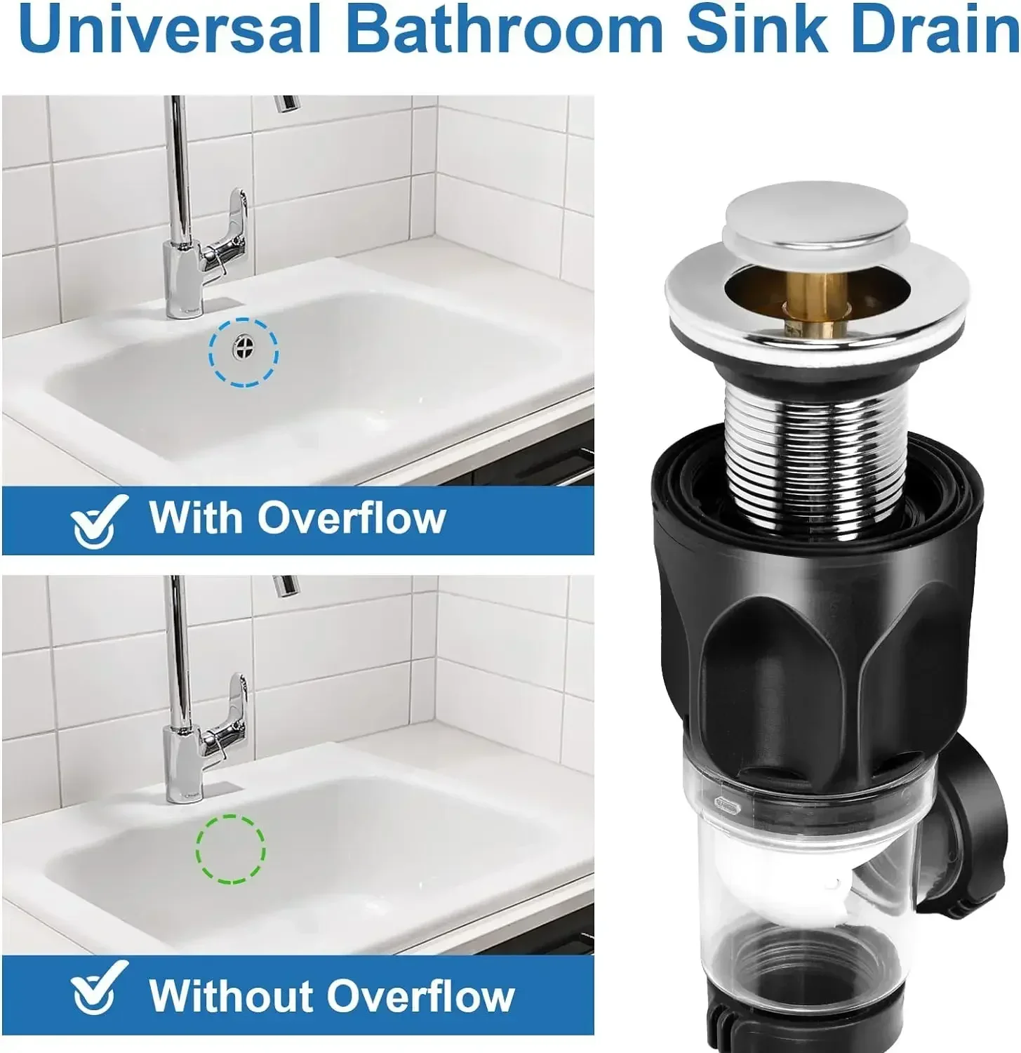 Universal Kitchen Sink Drain Hose and Odor Isolation Kit image 2