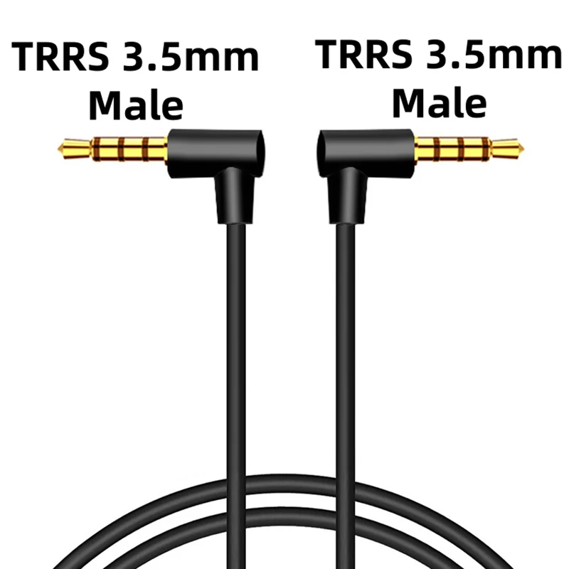 Right Angle 3.5mm Audio Cable - Universal Stereo AUX Cord for Headphones, MP3s, Smartphones, Tablets, and Speakers