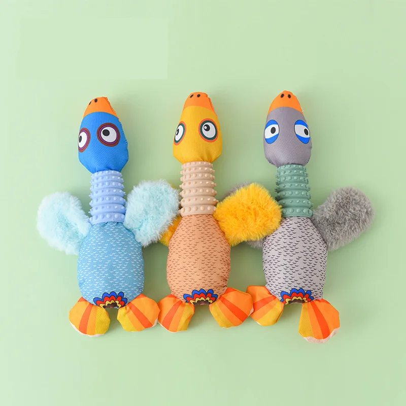 Pet Fun Toy Big Goose Shape Dog Chewing Ball Toy Soft Cotton Funny Cat