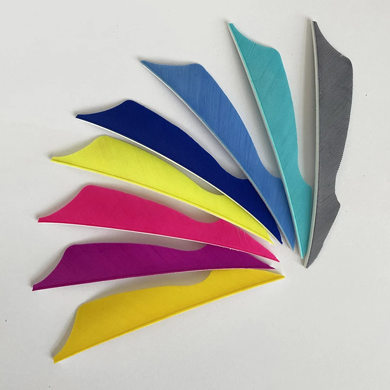 IBOUNFOX 4 Inch Carbon Arrow Turkey Feather Fletching Archery Arrow Fletches Right Wing Sting Shape Feather Vanes 50Pcs/lot 6