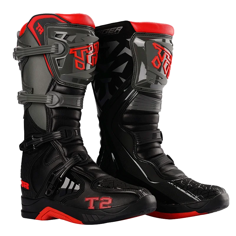 Botas de Motocross para hombre niño, calzado de motocross Enduro, MTB, descenso - AliExpress