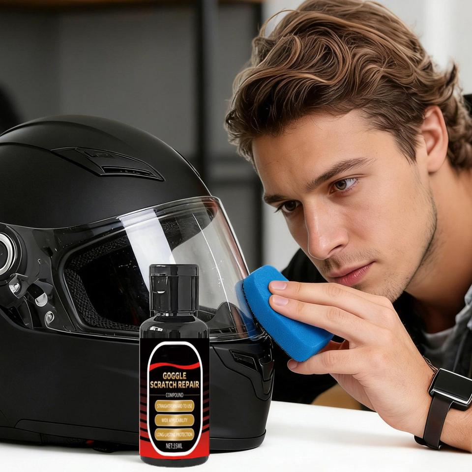  Helmet Scratch Remover 35ml Car Restorer Cream Motorcycle Helmet Visor Scratch Remover for Detailing Maintenance Restoration 