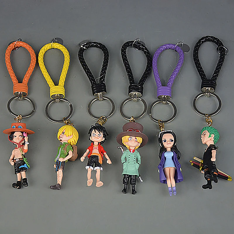 1PcAnimeOnePieceFigureKeychainLuffyZoroNamiRobinChopper