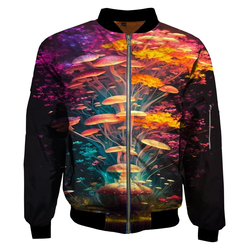 thumbnail image 1 of 2024 Chaqueta con cremallera y estampado 3D de hongos para hombre, moda informal unisex, chaqueta de manga larga con cremallera para hombre, sudadera con capucha, ropa para hombre, 1 of 4