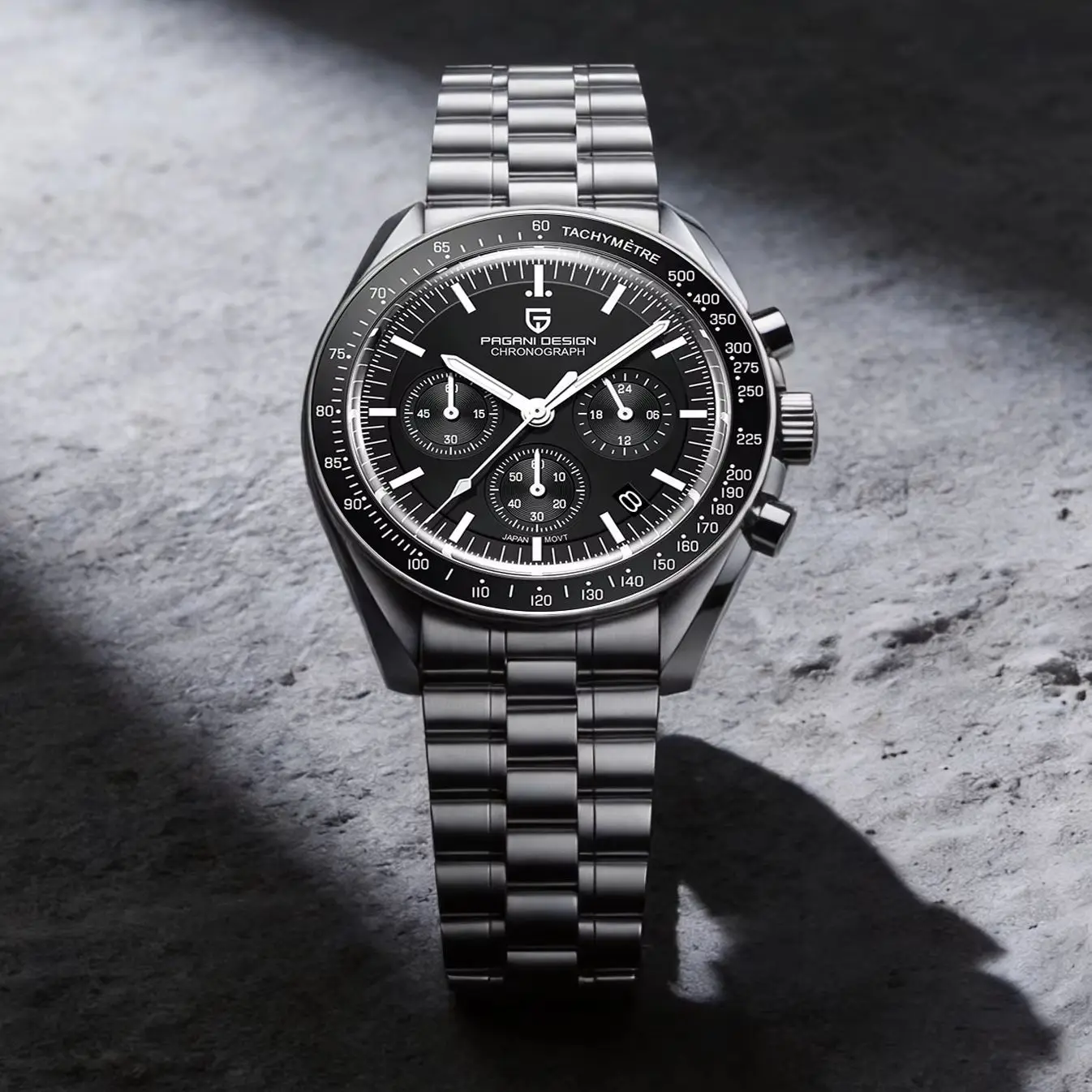 2026 New PAGANI DESIGN PD1701 Moon Men's Watches Luxury Quartz Watch For Men Auto Date Chronograph AR Sapphire crystal 316L Stainless steel Case Waterproof Wristwatch TMI VK63 Movt Clock Man