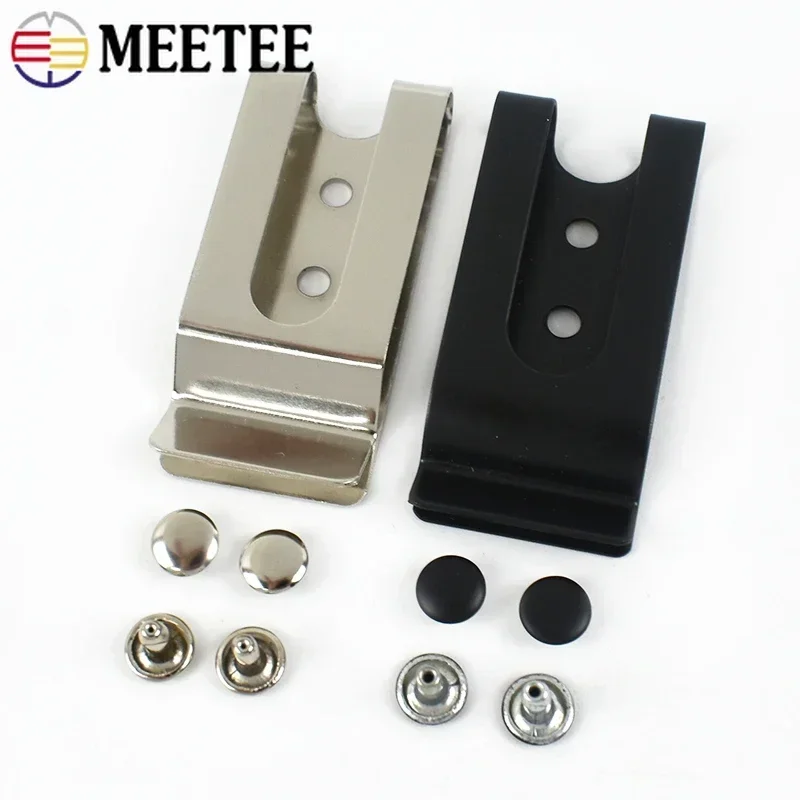 Metal Belt Clip Buckle Set with Waistband and Pocket Loop Hooks - DIY Hardware Accessories