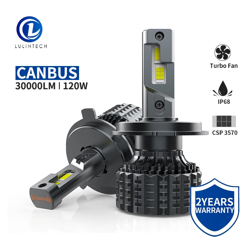 2pcs H7 Led Canbus Car Headlight Bulb High Power 32000LM H1 H3 H8 H9