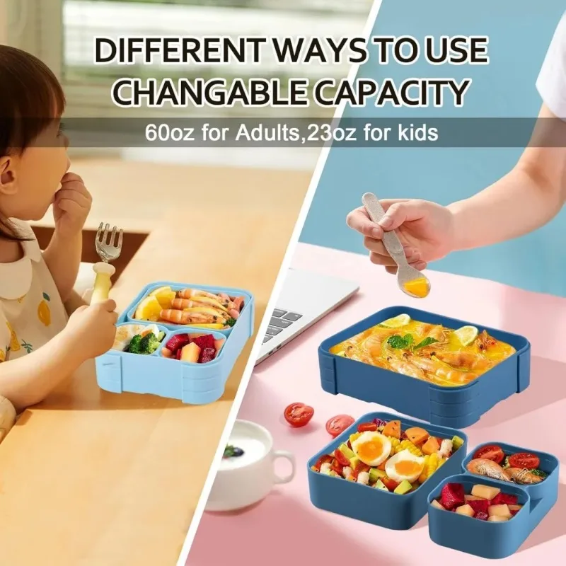 Lunch Box Leak Proof Bpa-free Bento Lunch Box for Multi-compartment Meal Planning Container for Work - 5