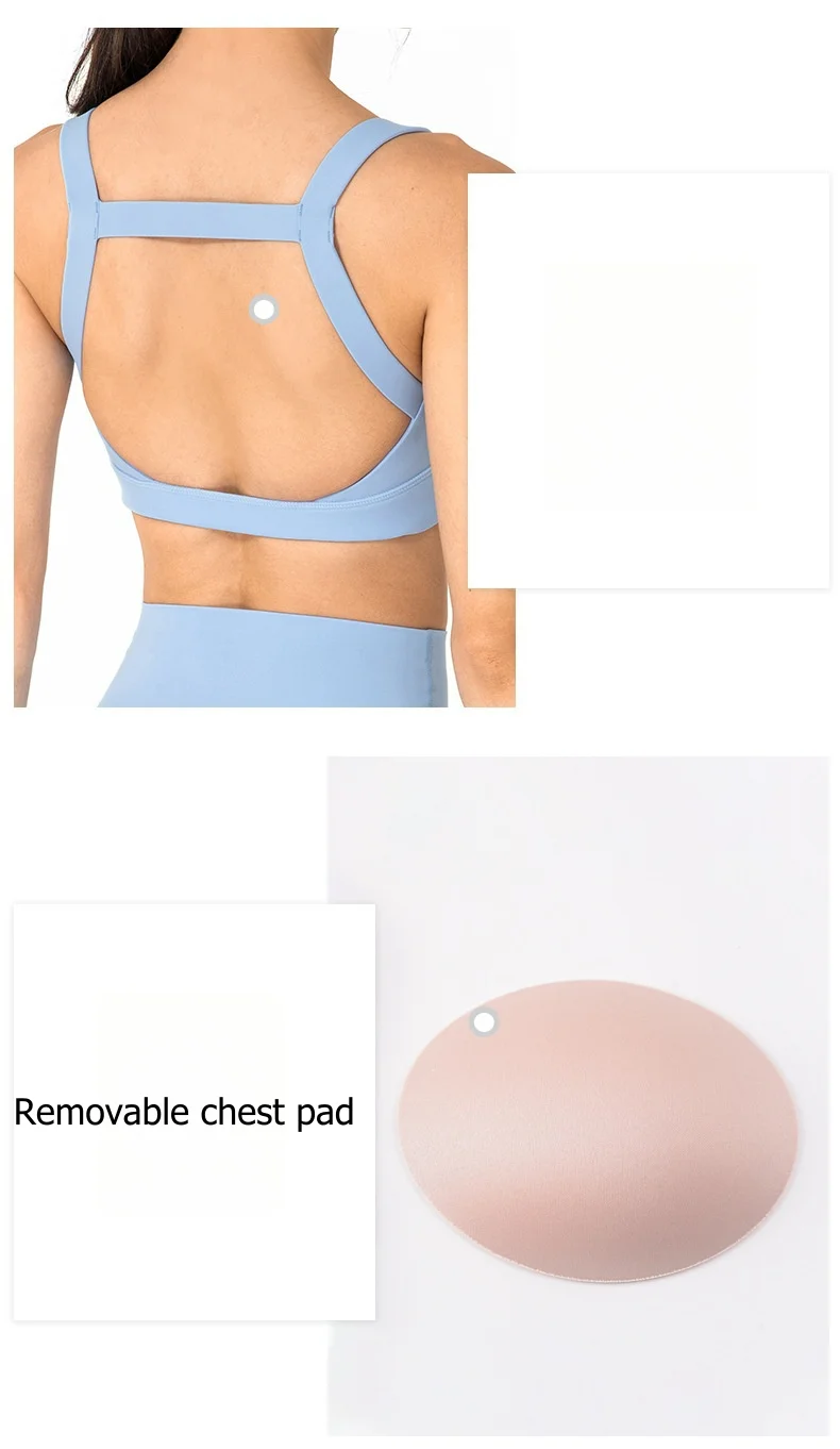 Description Picture 5 of itemSexy Beauty Back Yoga Sports Bra Women Shock-proof Running Fitness Bra Padded Gym Crop Top Yoga Vest Workout Clothes Sportswear