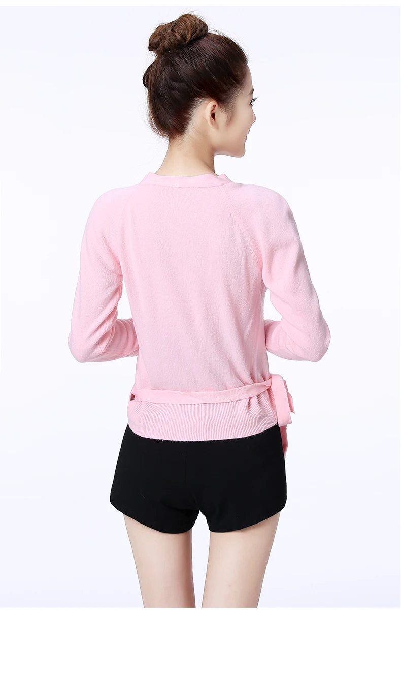 Frauen Ballett Tanz Schnürmantel Ballett Overall Wrap Pullover Teen Ballerina Gymnastik Ballett Tanz Warm Up Cardigan für den Winter – Detail 11