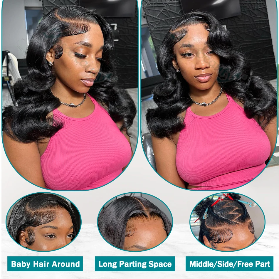 250 Density Body Wave 13x6 Lace Frontal Human Hair Wig for Women human hair wig