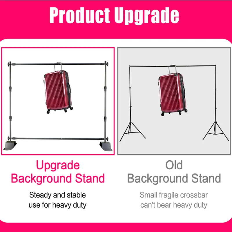 SH 2.4x3M Adjustable Background Stand Backdrop Support Frame System With 4pcs Clips With Backdrop Cloth Photography Photo Studio images - 6