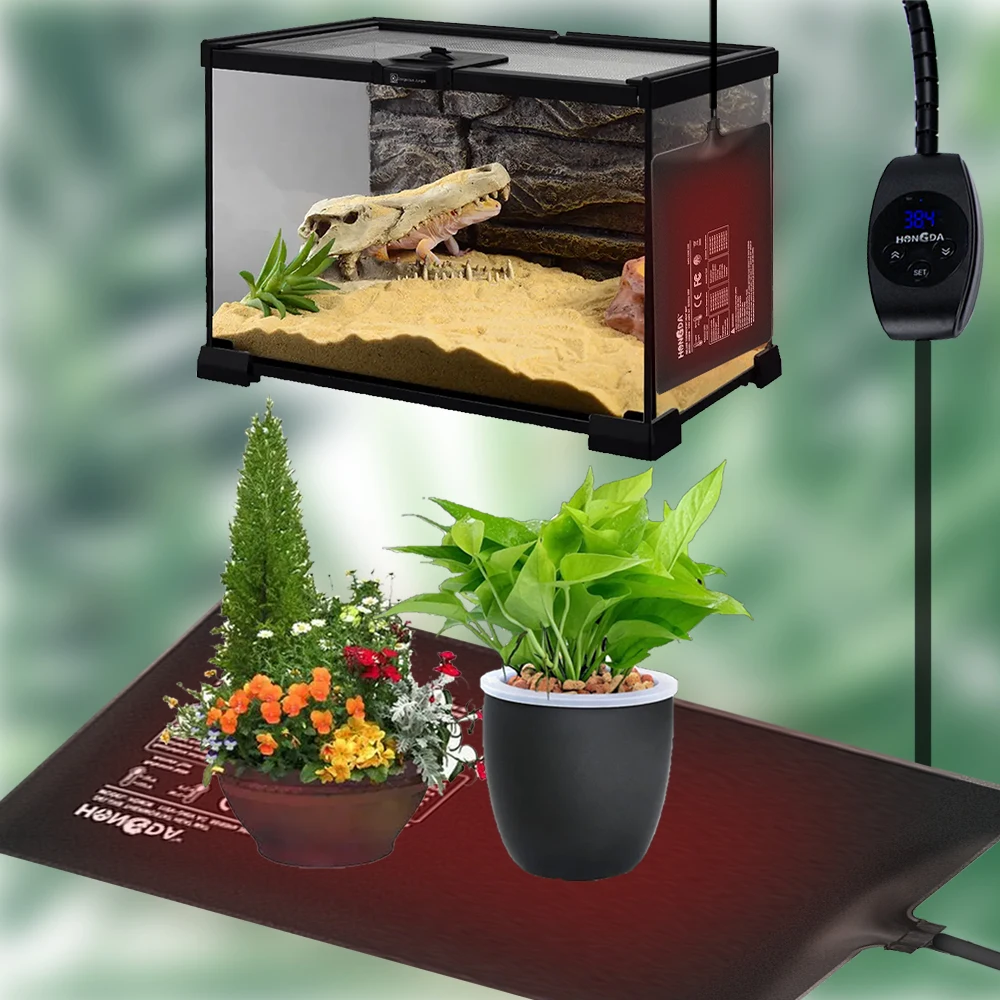 6W-36W Seedling Heating Mat Waterproof Plant Seed Germination Digital Thermostatic Controller Indoor Greenhouse Garden Supplies