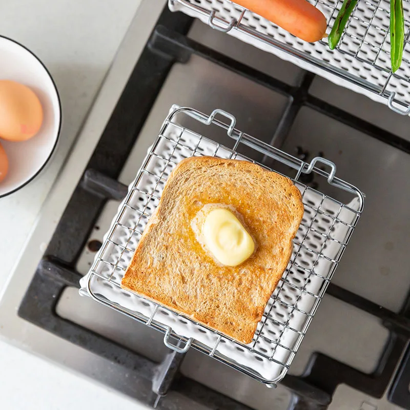No handle Japanese barbecue far-infrared radiation Ceramic BBQ net sandwich rice cake grilled fish direct fire grill mesh
