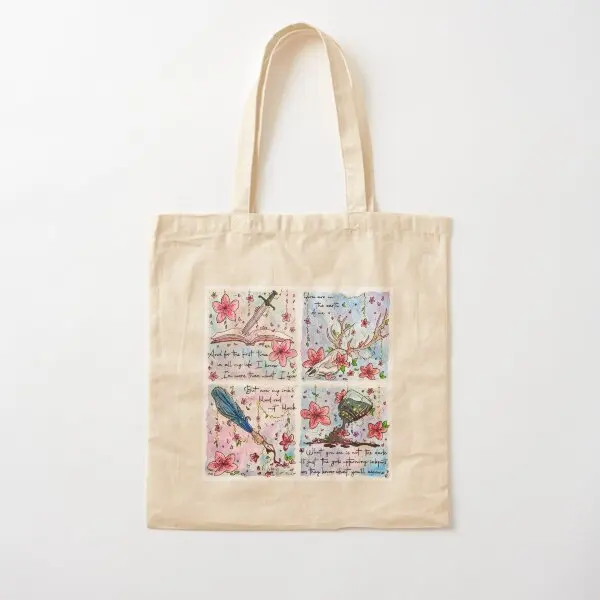 

Тканевая сумка с цветами и сказочными огнями, дизайнерская Повседневная Складная дамская сумочка на плечо для продуктов, унисекс