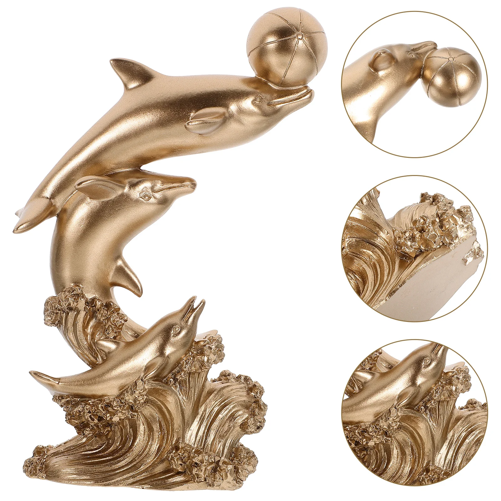 

Resin Dolphin Figurine Small Dolphin Statue Decoration Desktop Dolphin Artwork