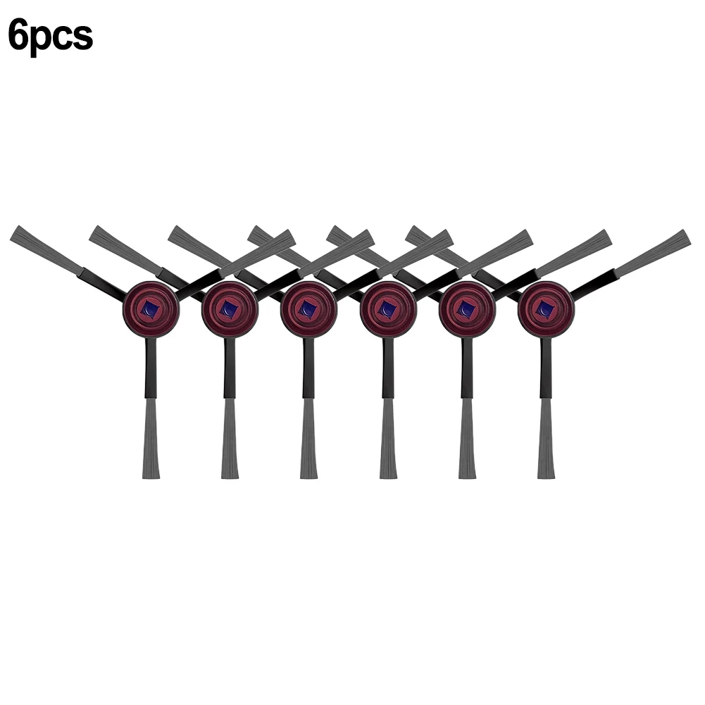 

Brush Side Brush Replacement Spare Parts 6 Pieces ABS + Nylon Accessories Black Cleaning For Deebot T30 PRO OMNI