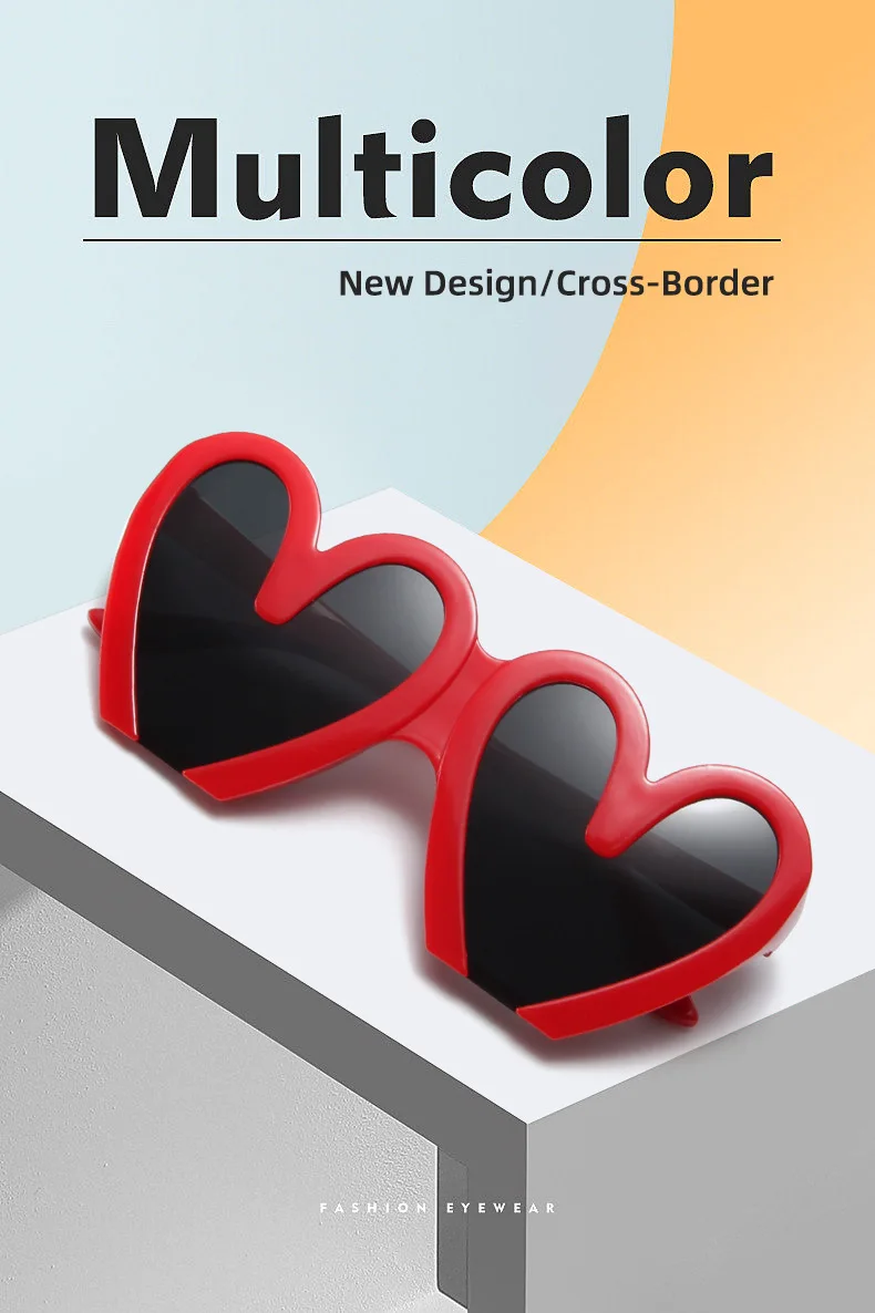 XJiea Heart Sunglasses For Women Fashion 2024 Designer Steampunk Trend Female Sun Glasses Part Lovel Eewear_voghion.com