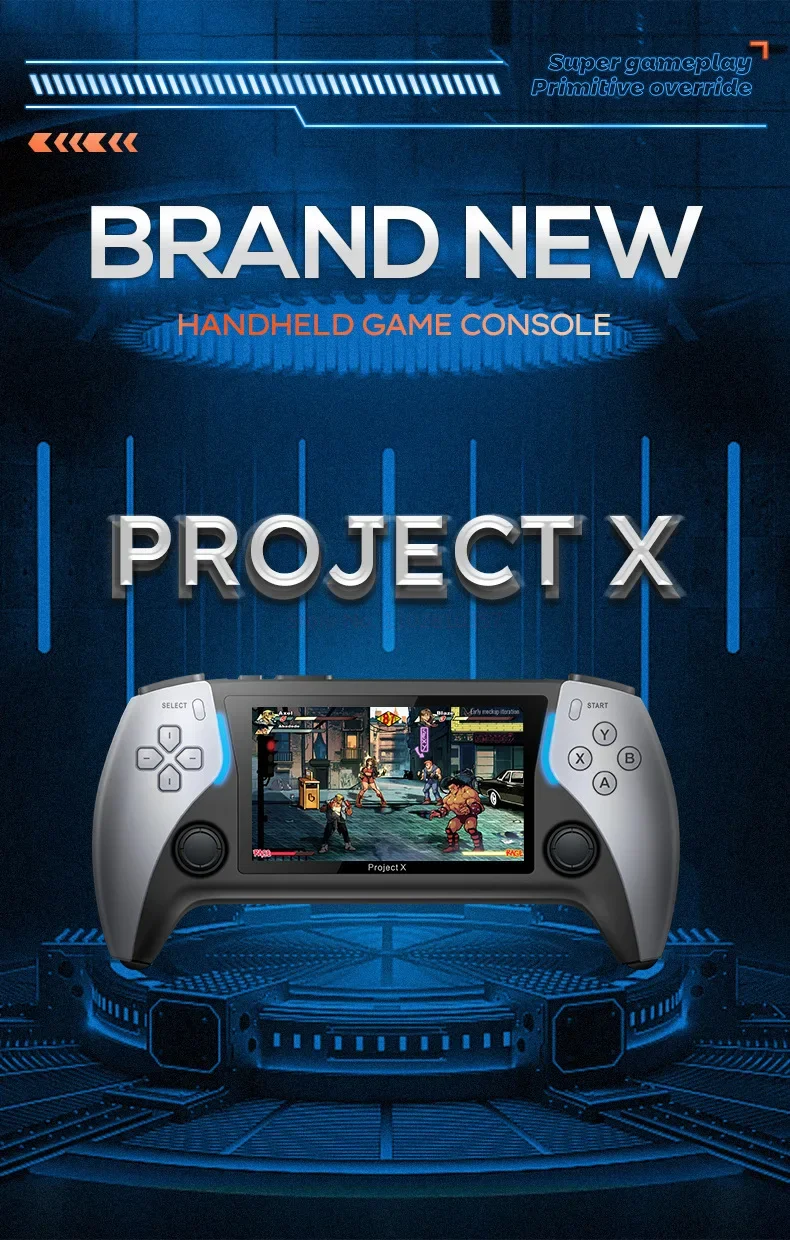 Project X 4 3-Inch High Definition Ips Screen Handheld Game Console Ps5  Supports Dual Player Combat With Dual Controllers Gift - AliExpress