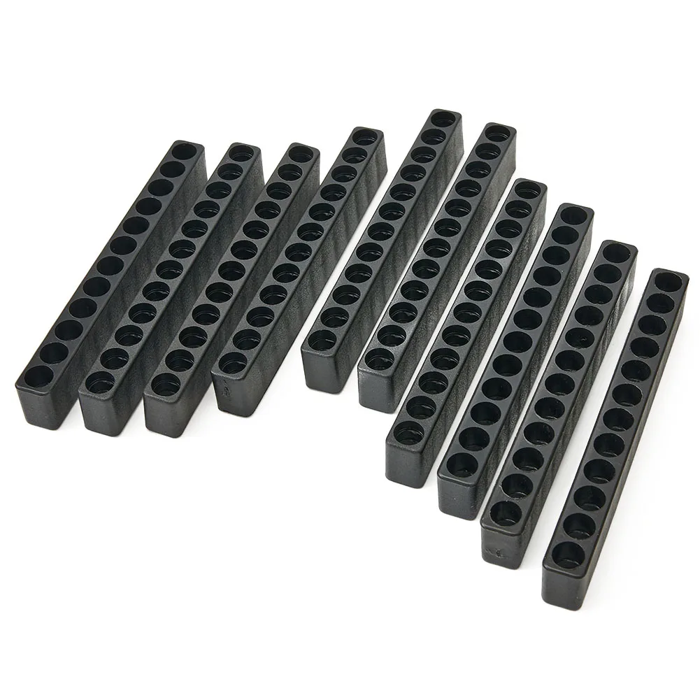 

Set Screwdriver bit holder 95*15*10mm Black Kit 10PCS 12 Holes Hex Shank Storage Head Holding Plastic Universal