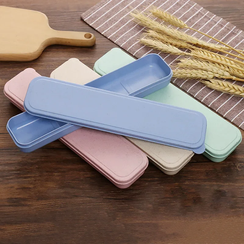 

Portable Tableware Storage Box Eco-Friendly Cutlery Picnic Chopstick Spoon Container Travel Utensil Case Food Grade Dinnerware