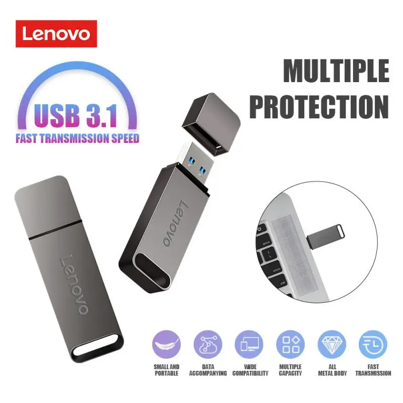 Lenovo Usb Flash Drive 2Tb 1Tb Pendrive Usb 3.1 Stick Interfaccia Pen Drive Telefono Cellulare Computer Usb Stick Per Pc Portatile Da Tavolo