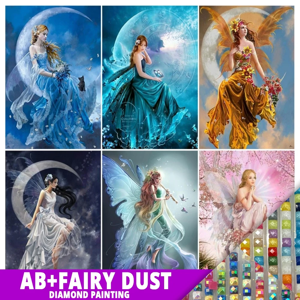 

Набор для алмазной вышивки AB Fairy Dust 5D, Набор для творчества с рисунком сказочной девушки мечты, мозаика с рисунком, роспись, домашний декор, подарок