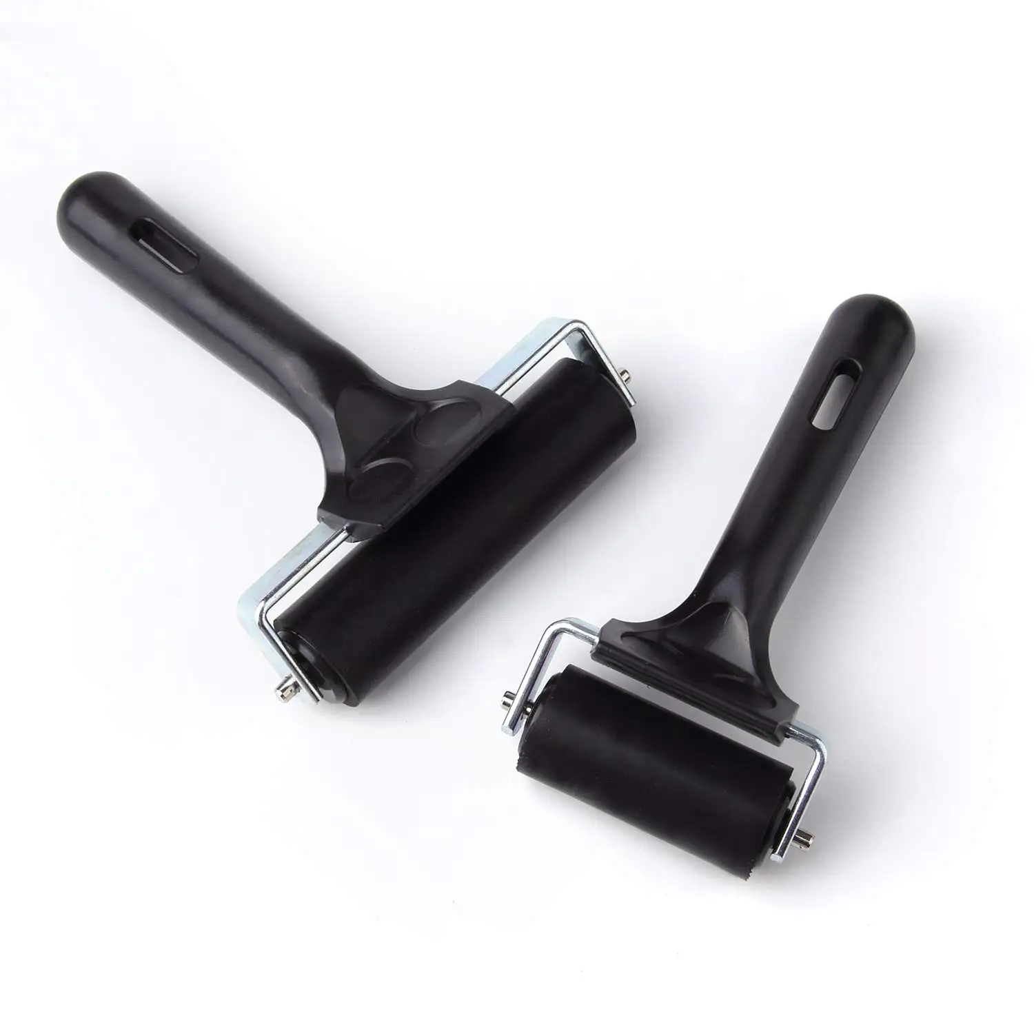 Black Printmaking Brayers - Premium Brayer Rollers for Crafting Hard Rubber  R