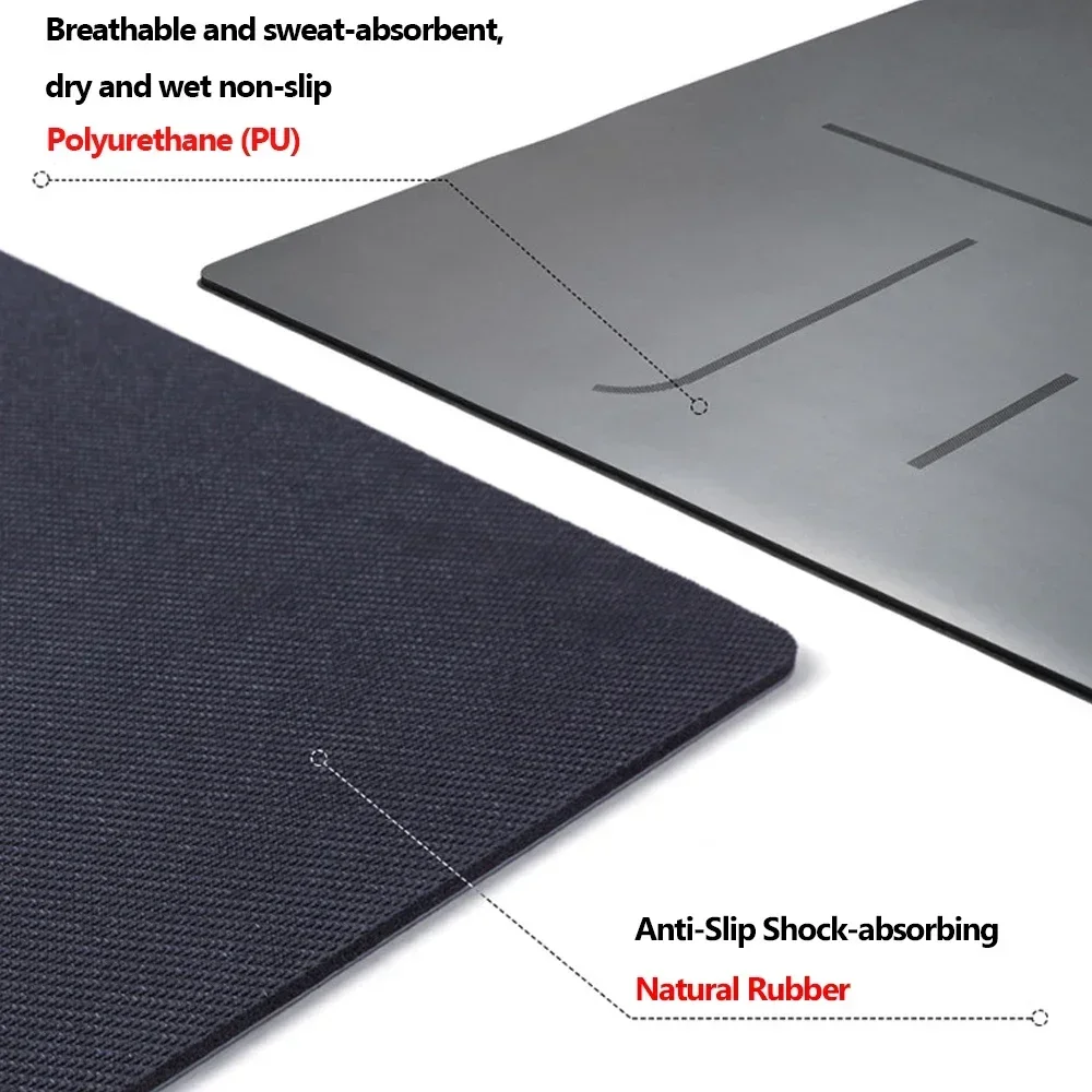 Yoga Mat Natural Rubber Yoga Mat Professional Lotus Pattern PU Environmental Material Sports Pilates Reformer 183cm*68cm*5mm
