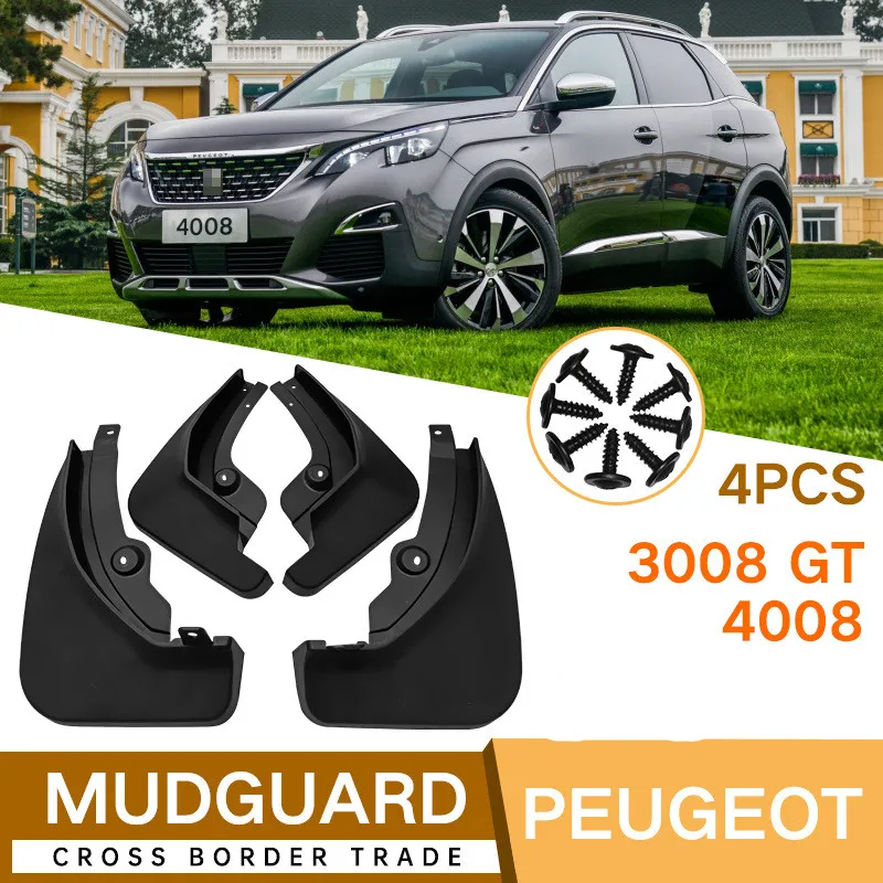 

Front Rear Mud flaps For Peugeot 3008 3008GT MK2 2017 2018 2019 Splash Guards Mudguards Mudflaps Car Fenders Accessories