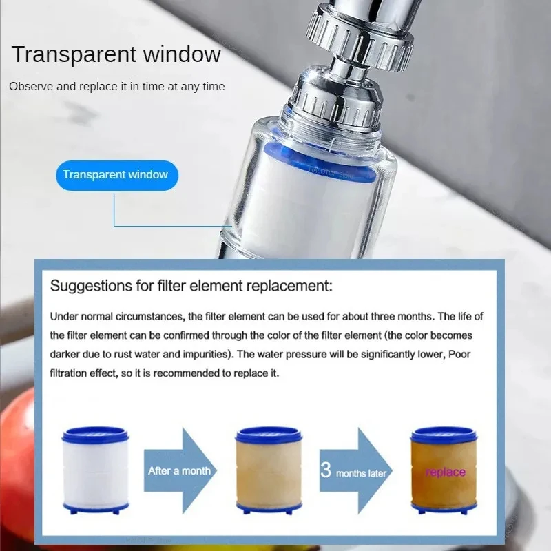 Faucet Filter General Faucet Extender Faucet Filter Elements Water Purifier Filter For Shower PP Cotton Filtration Purifier Soften Hard Water