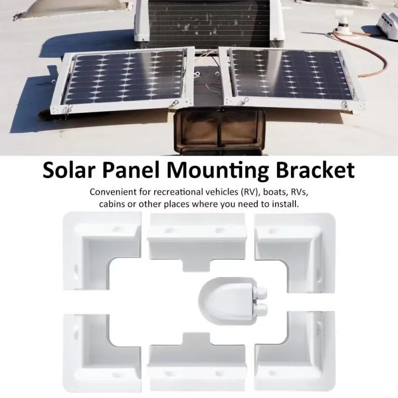 Top Telhado Painel Solar Montagem Suporte de Fixação Kit Caixa de Fio Suporte para Caravanas Campista Barco Autocaravana Abs Pcs por Conjunto rv