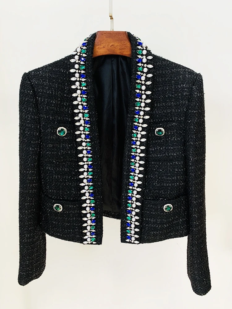 ★2024SS新作★SATUR★Aachen Wool Blend Collar Tweed Jacket ☆2024SS新作☆SATUR☆Aachen Wool Blend Collar Tweed Jacket