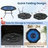 48" Poker Table Foldable - 8 Player Octagon Texas Holdem Poker Tables w/ 8 Cup Holders, Casino-Grade Felt Surface, Padded Rails 2