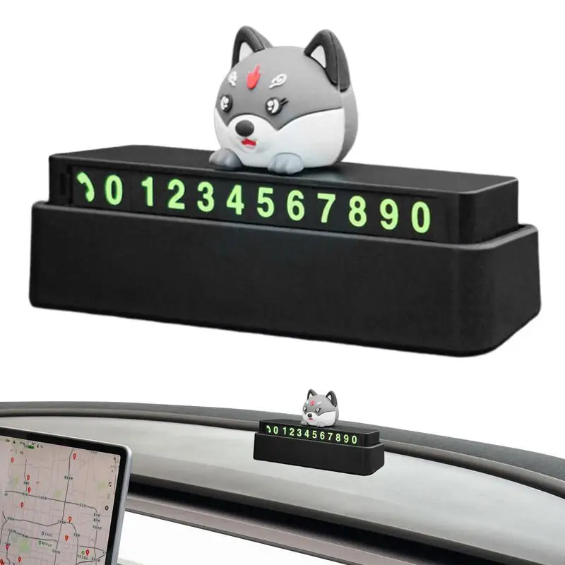 

Светящаяся Автомобильная табличка с номером телефона, автомобильная наклейка, ночная версия, номер телефона в автомобиле для автостайлинга, временная парковка