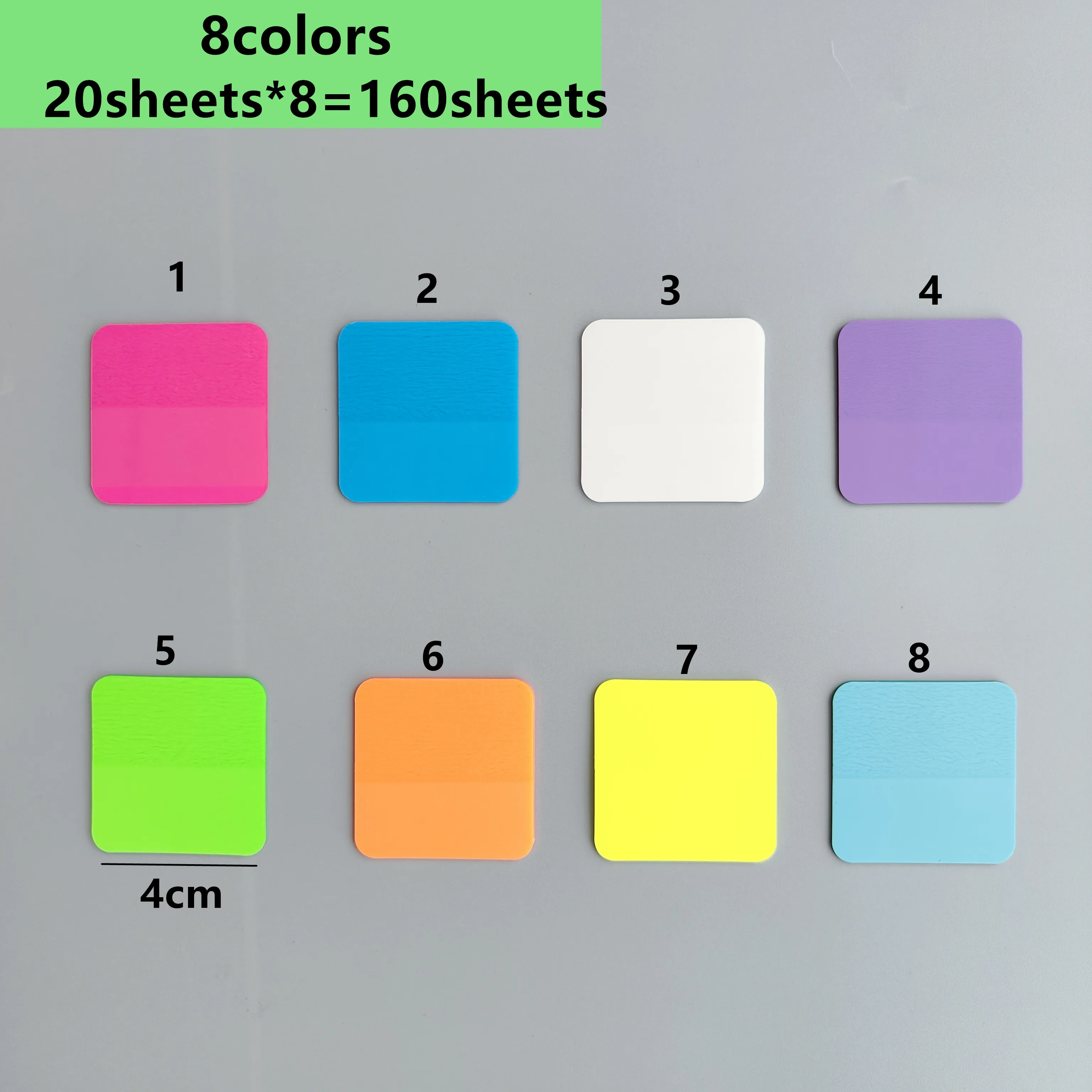 160 Sheets Transparent Sticky Notes Stickers Note Pads Paper School Stationery Office Supplies