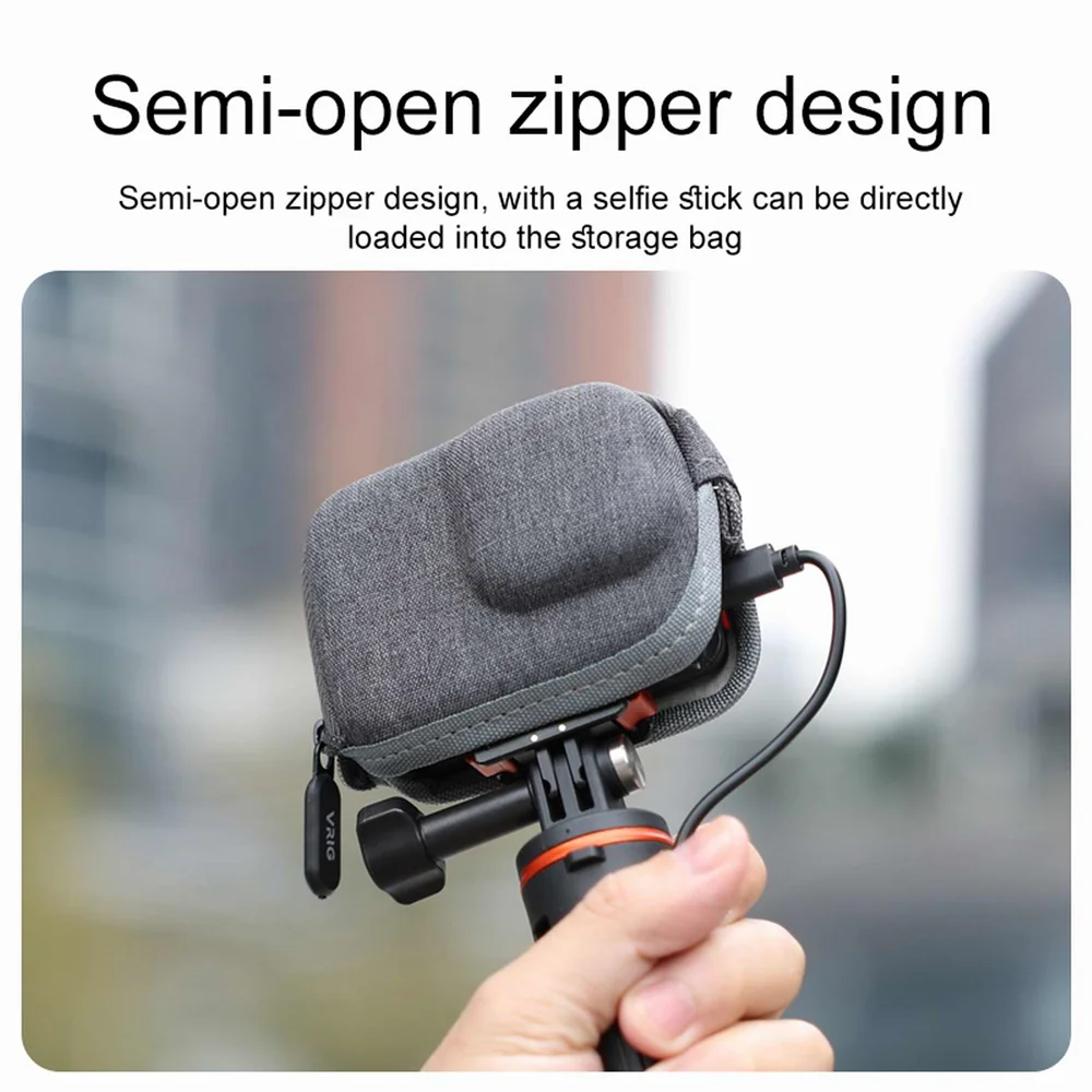 UURIG 액션 카메라 보관 가방, 미니 운반 케이스, 렌즈 보비 보호, Insta 360 Ace/Ace Pro GoPro 12 11 10 9/8 액세서리