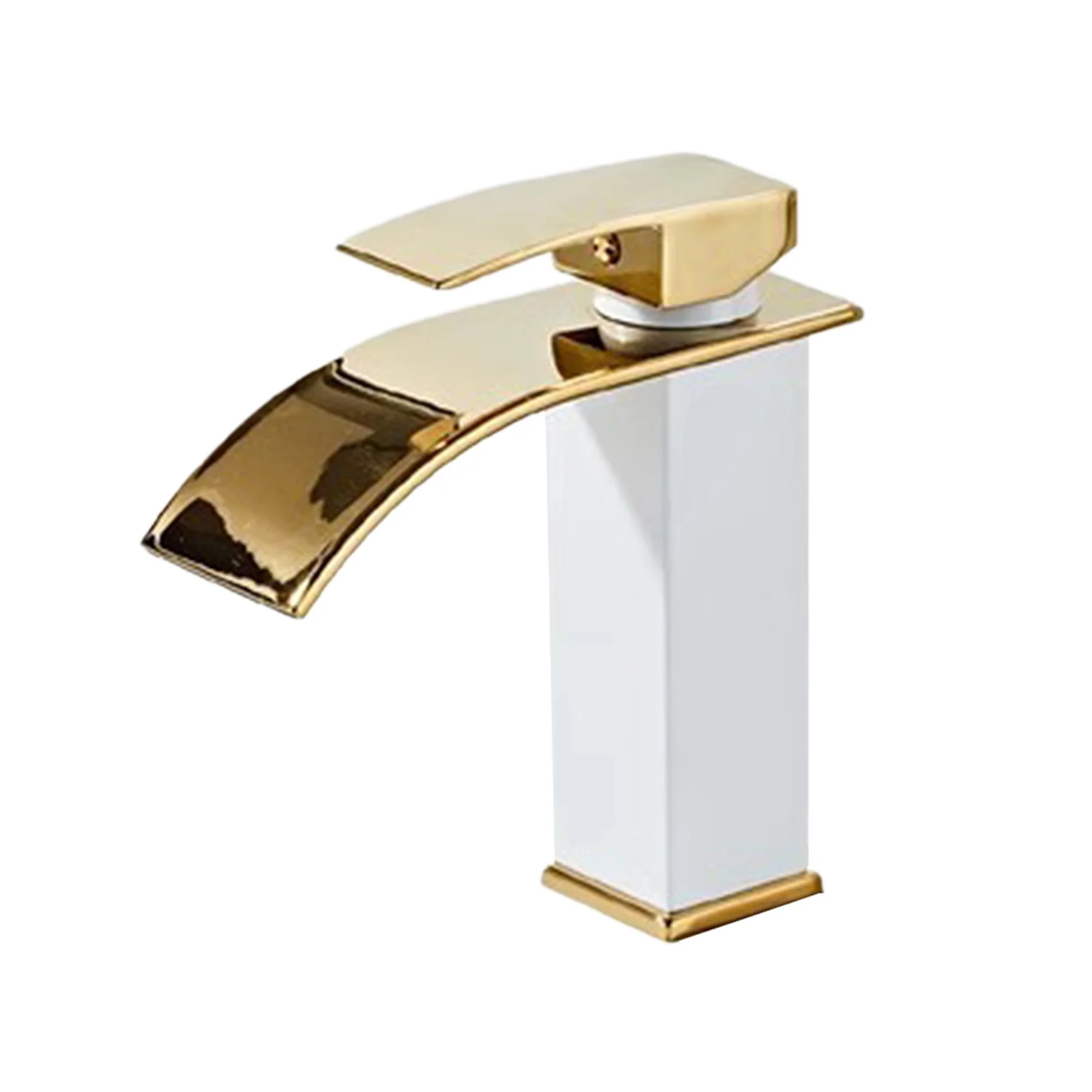 

Bathroom Golden Faucet Basin Sink Bathroom Fauced Deck Mounted Single Hold Water Basin Mixer Taps Gold Lavatory Sink Tap