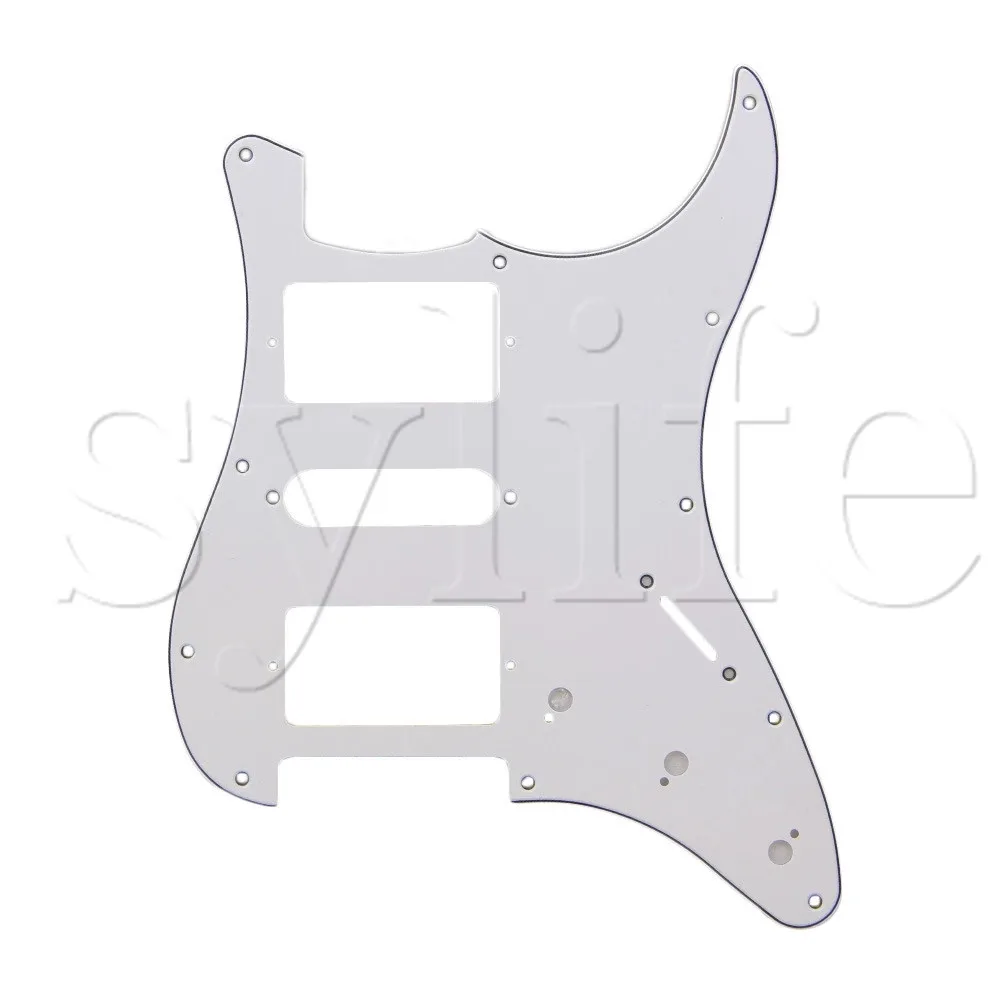 

White Guitar Pickguard 11 Hole HSH for Guitar