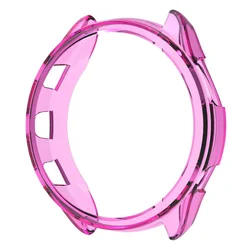 Transparent Soft TPU Protective Case Frame for Sport Watches - No Screen Protector (Transparent Purple)