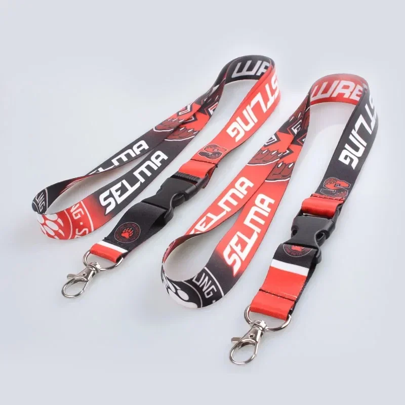 100pcs/lot Customized lanyard 20mm wide heat transfer print with release buckle phone lanyard