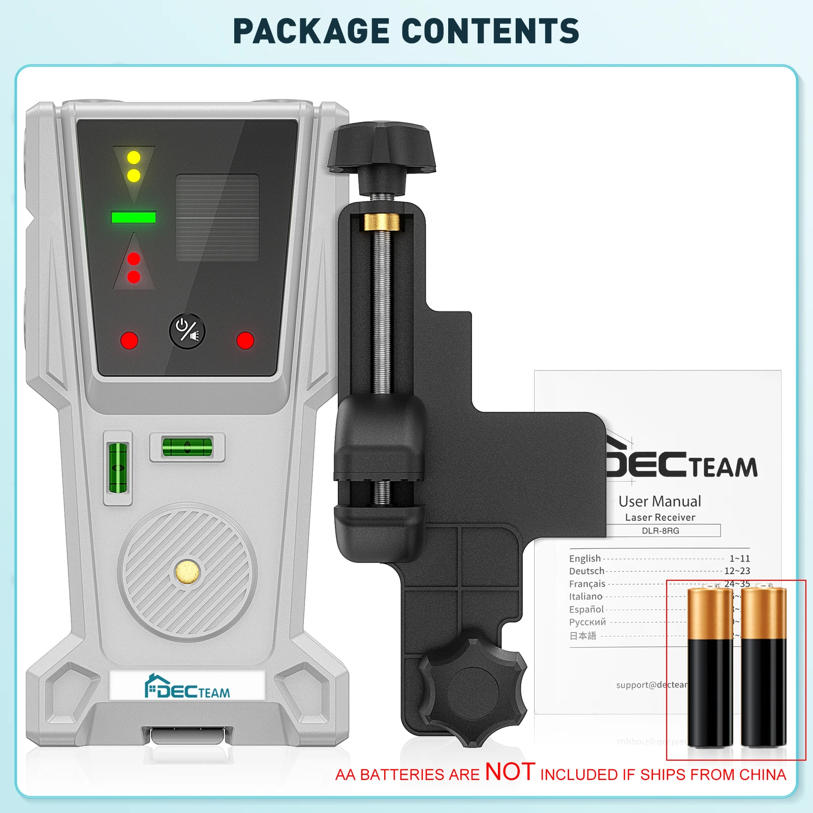 Laser Receiver Leveling Detector With Pulsing Line For  Laser Level Two-Sided LC